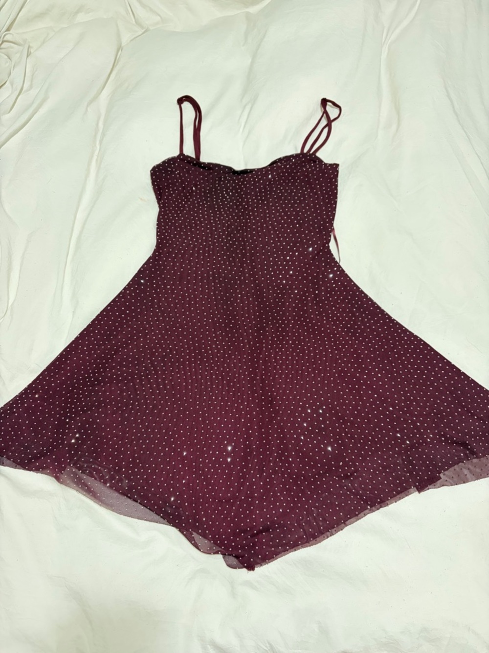 Windsor Wine Red Polka Dot Spaghetti Strap Romper